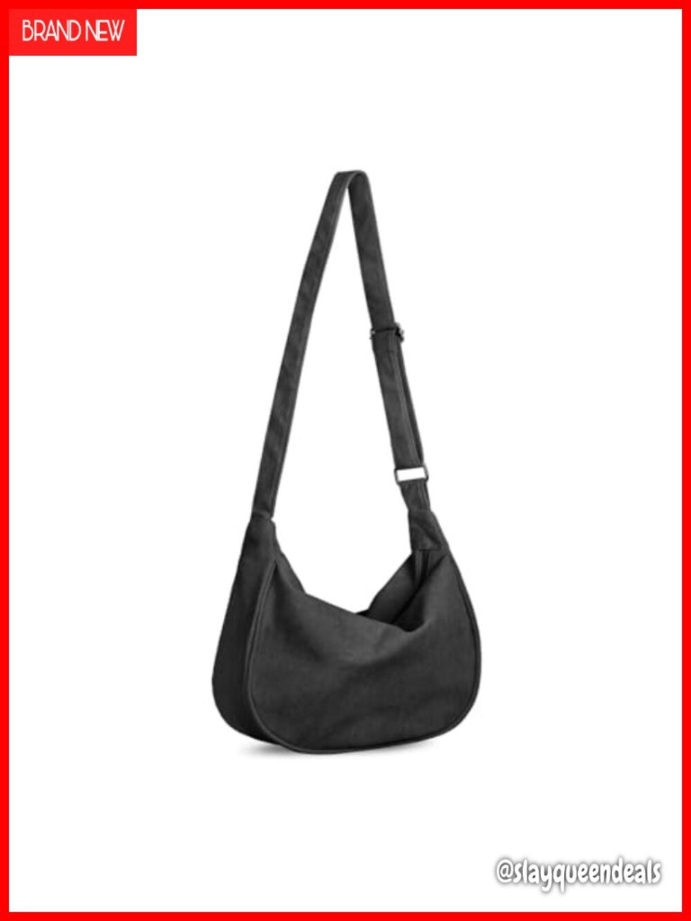Corduroy Crescent Crossbody Bag, Hobo Sling Purse, Adjustable Strap